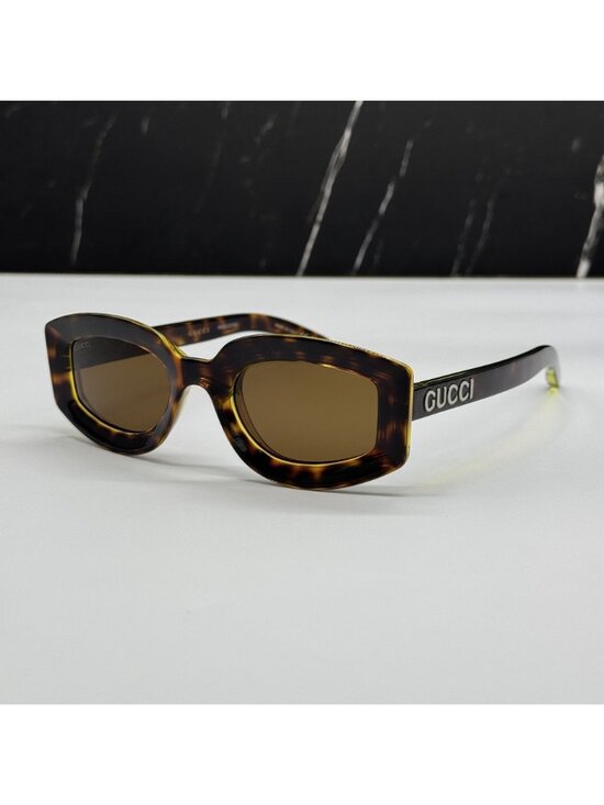 Gucci GG1719S 002 Havana Brown Women Oval Sunglasses Authentic NEW main image 8